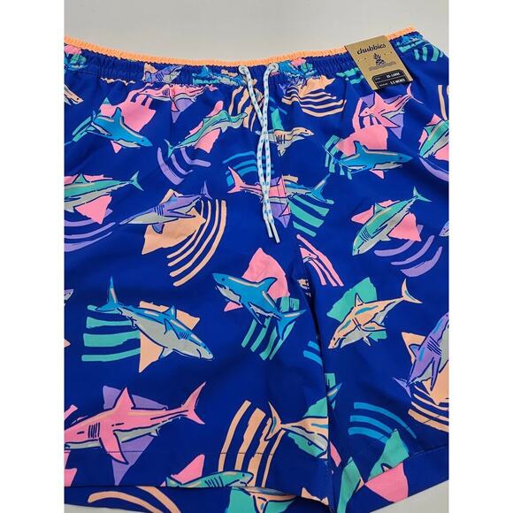 Chubbies Men's 2XL The Daddy Sharks 5.5" Classic Swim Trunk NWT - Picture 5 of 8